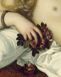 Venuše z Urbina, před rokem 1538 detail olej na plátně z roku 291644